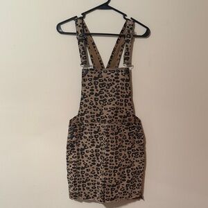 Charlotte Russe Leopard Print Dress - Brown and Black